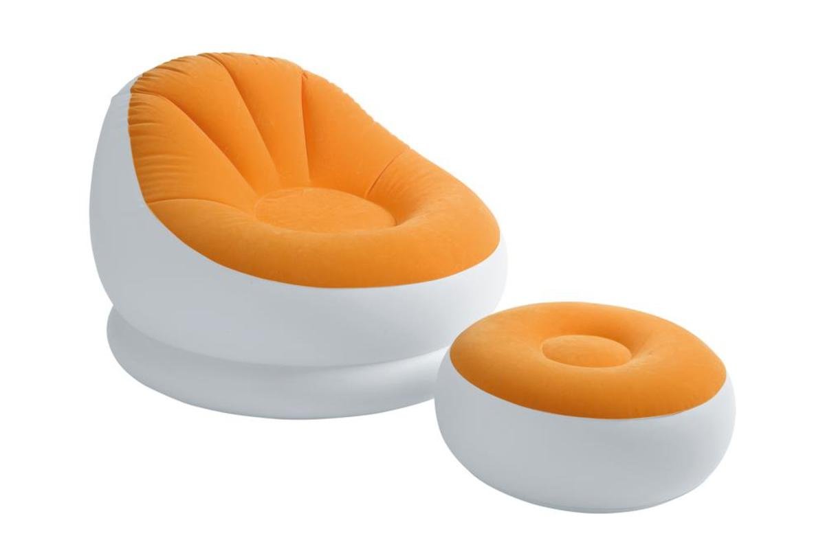 Intex 68572 Set Lounge Poltroncina Relax e Ottoman Plastica Colori Assortiti