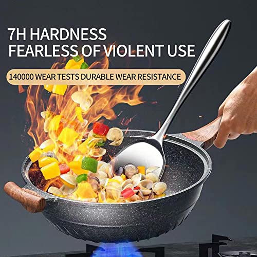 Hljbby 12.6 Inch Wok Pan With Lid Cast Aluminum, Maifanshi Non-Stick Wok For Cooking Wok Skillet And Gas Cooktops/Induction/Electric Stove #TOP2