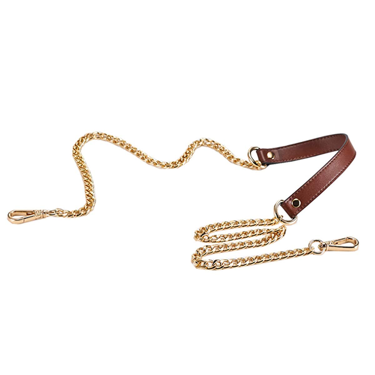 Sangle de sac à main métallique ETOPARS anti-rupture marron 110 cm