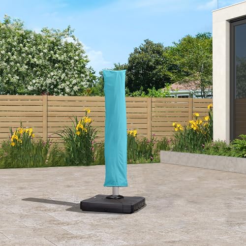 Image of PURPLE LEAF Outdoor Cantilever Umbrella Cover Easy Setup S Size Turquoise