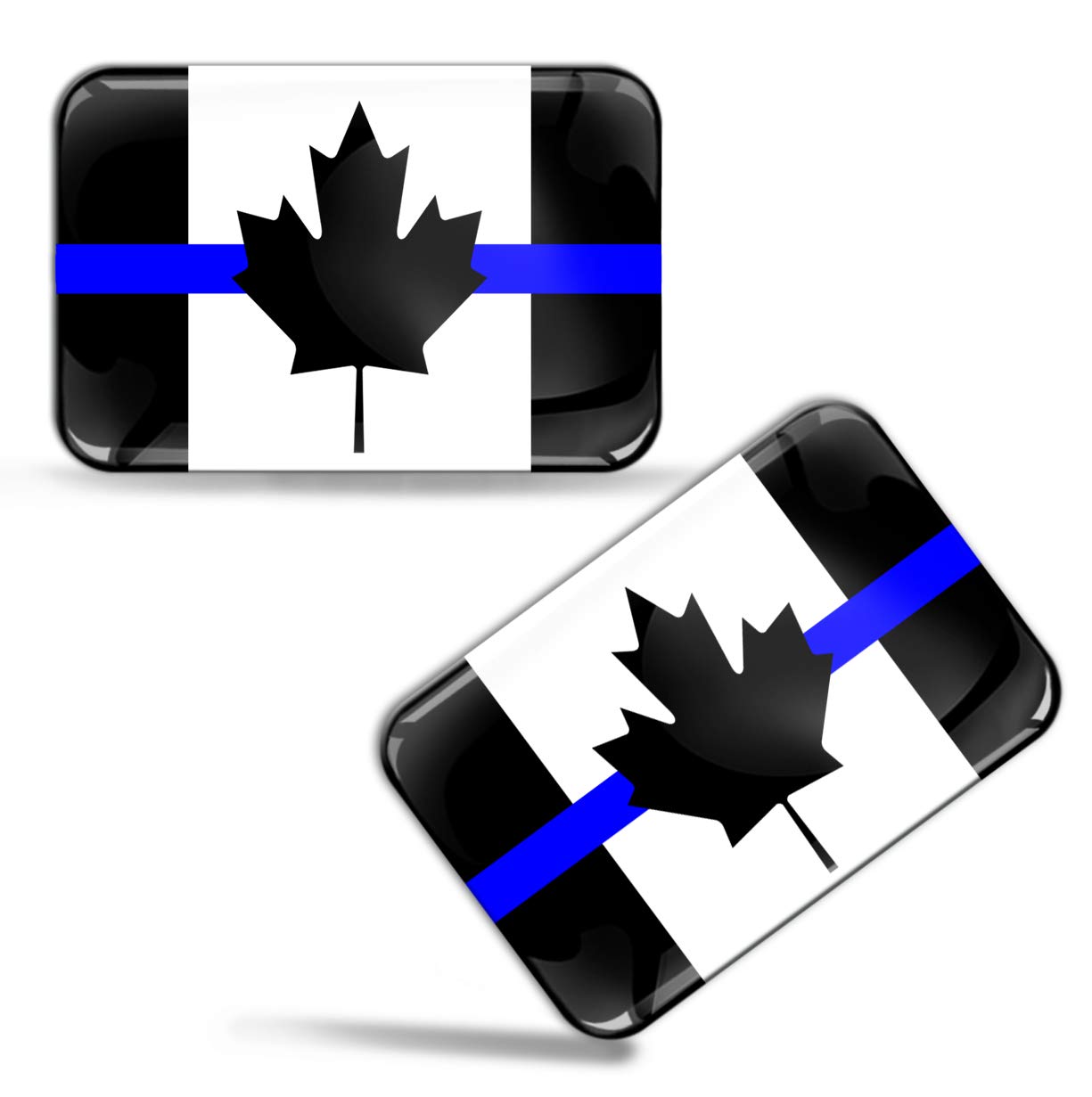 Biomar Labs Länderflaggen Aufkleber Set 2 Stück Sticker mit Flaggen & nationalen Symbolen Für Auto, Motorrad, Laptop, Handy & Fenster (Canada Kanada Flagge F 41)