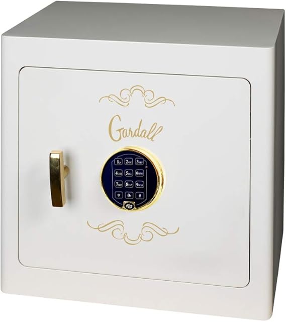 Gardall JS1718 Jewelry Drawer Safe, White, Gold Trim