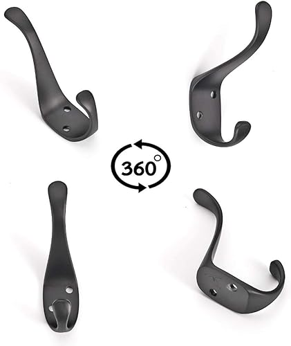 Miniatura 6 de Ambipolar Paquete de 10 ganchos elegantes para colgar abrigos, para colgar abrigos, percheros, bolsos, sombreros con tornillos