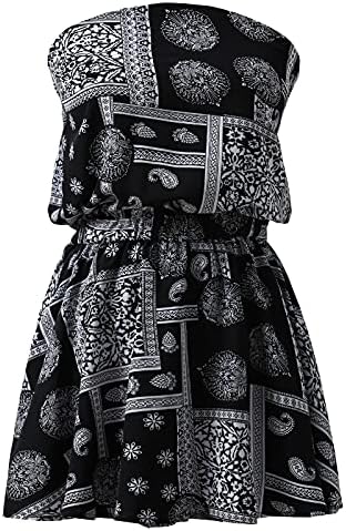 U/D Women's Strapless Floral Print 