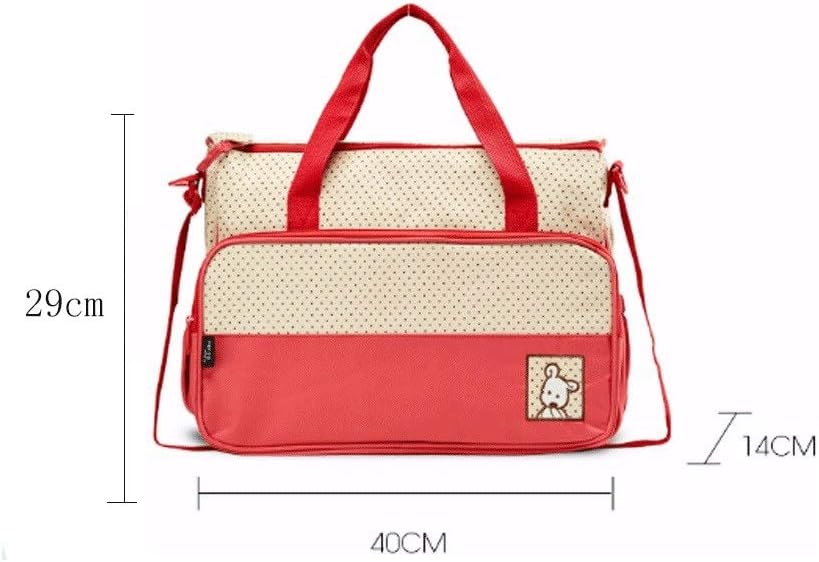 Red mummy bag, multifunctional storage, intimate side pockets, large capacity, can hold baby products