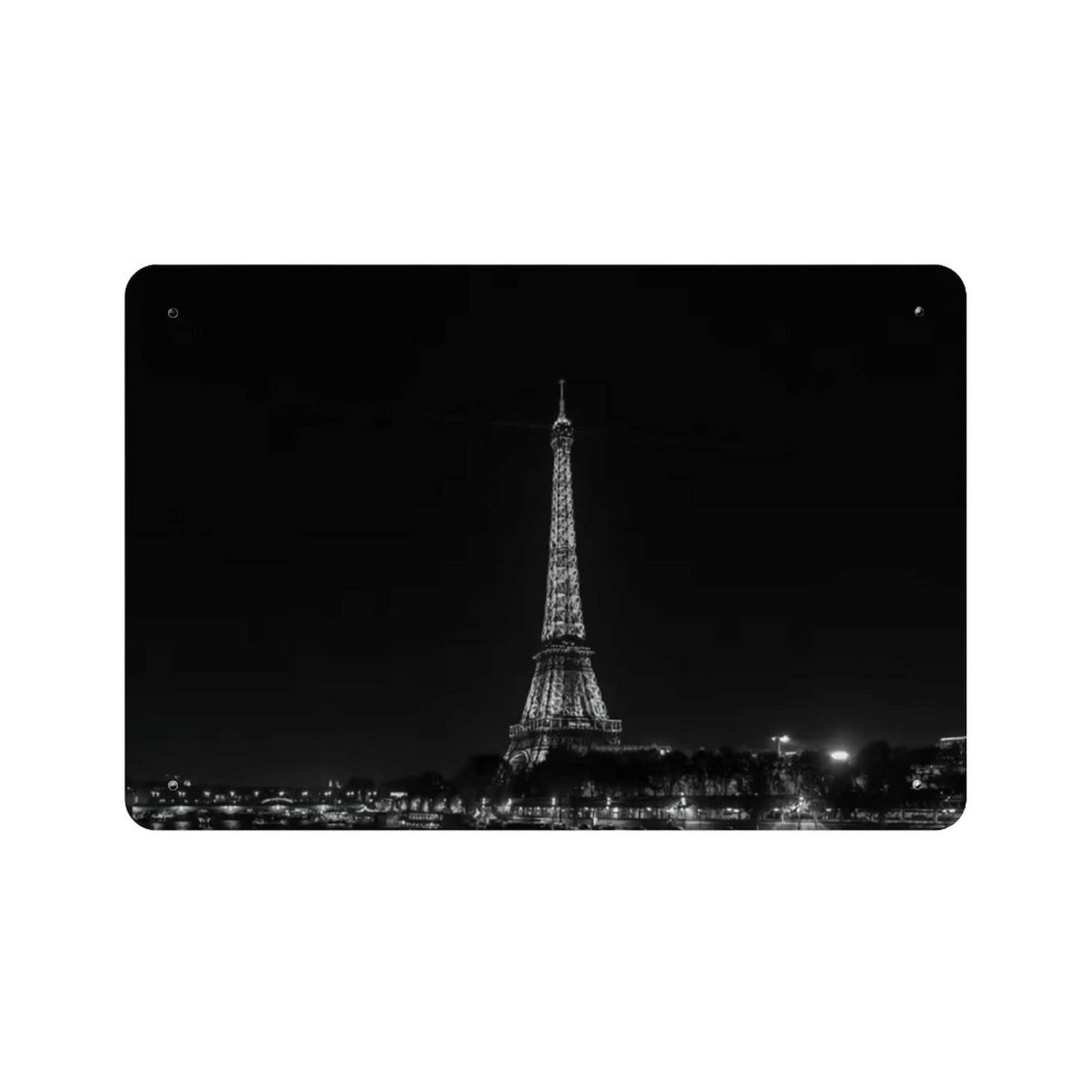KEYGAMER Iron Tower Metal Tin Sign, Vintage Plaque Poster Garage Bar Home Wall Decor 8 X 12 Inches — image 1