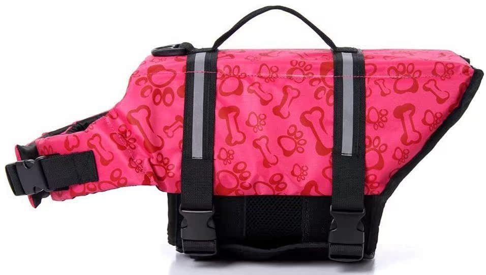 Life Jacket for Dogs and Large Dogs - Safety Swimming Jacket with Handle - Flotation OsRouge XXS, Red Bone - Image 3