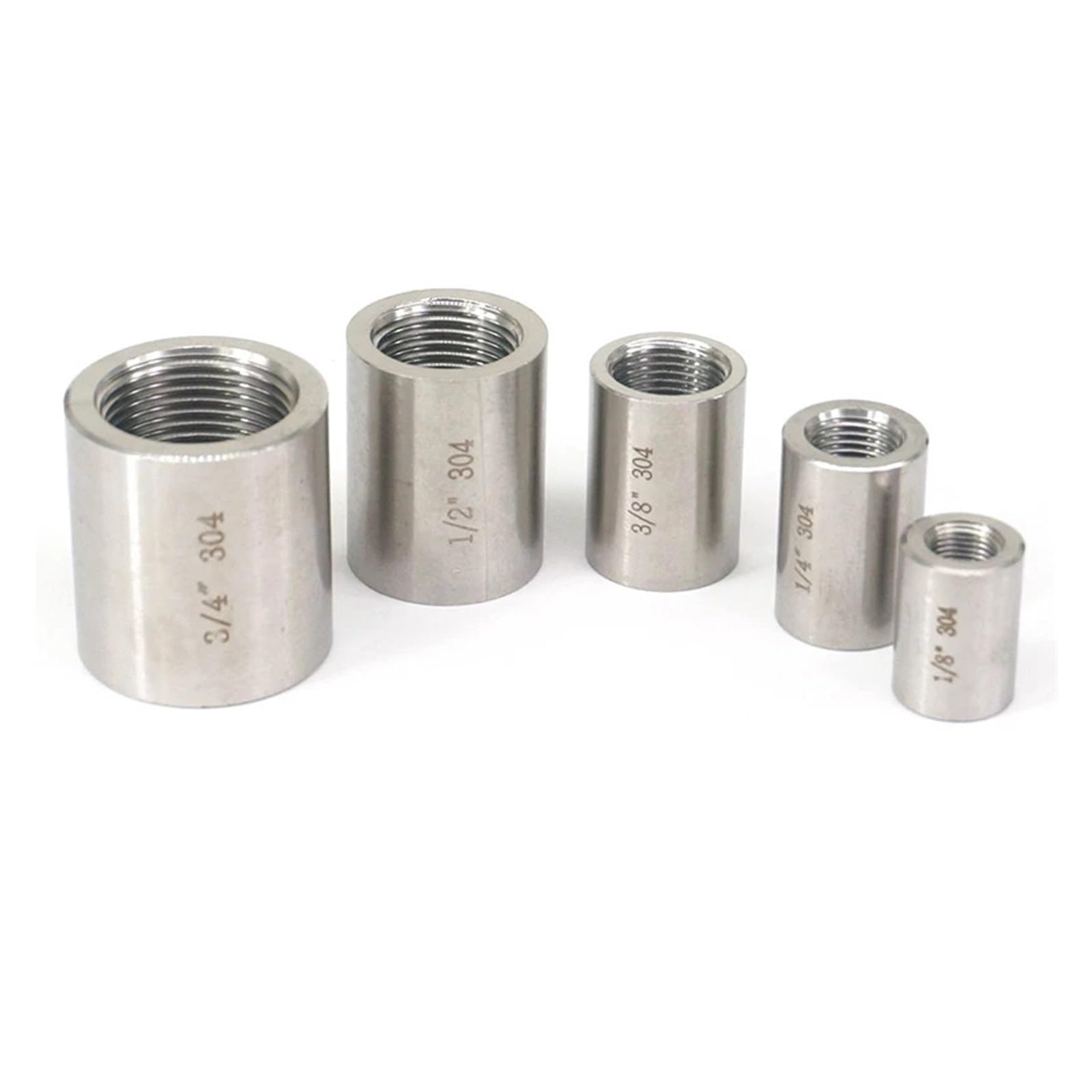 MQXFCZUX 1pc M20x1.5mm Female 304 Stainless Steel Pipe Fittings Coupler Connectors Adapters MQXFCZUX