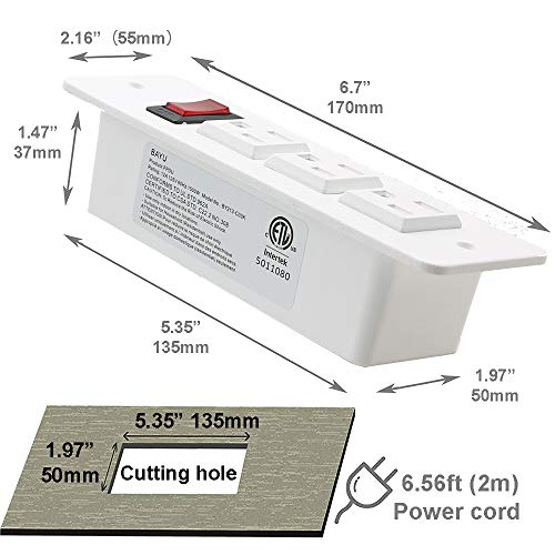 Multitoma Recessed 4 LEAF Modelo 123 Blanco con 3 tomas y 2 puertos USB miniatura 2