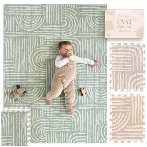 Baby Play Mat – Premium Foam Playmat for Babies & Toddlers, 67' x 48', Neutral Modern Look, Easy-Clean & Non-Toxic, Decor-Friendly Baby Floor Play Mat for Any Room – Co-Toddlery