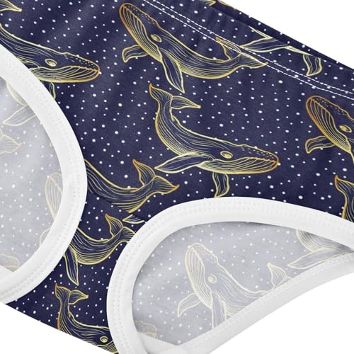 Ocean Whale Blue Toddler Girls's Underwear 2T 23031774