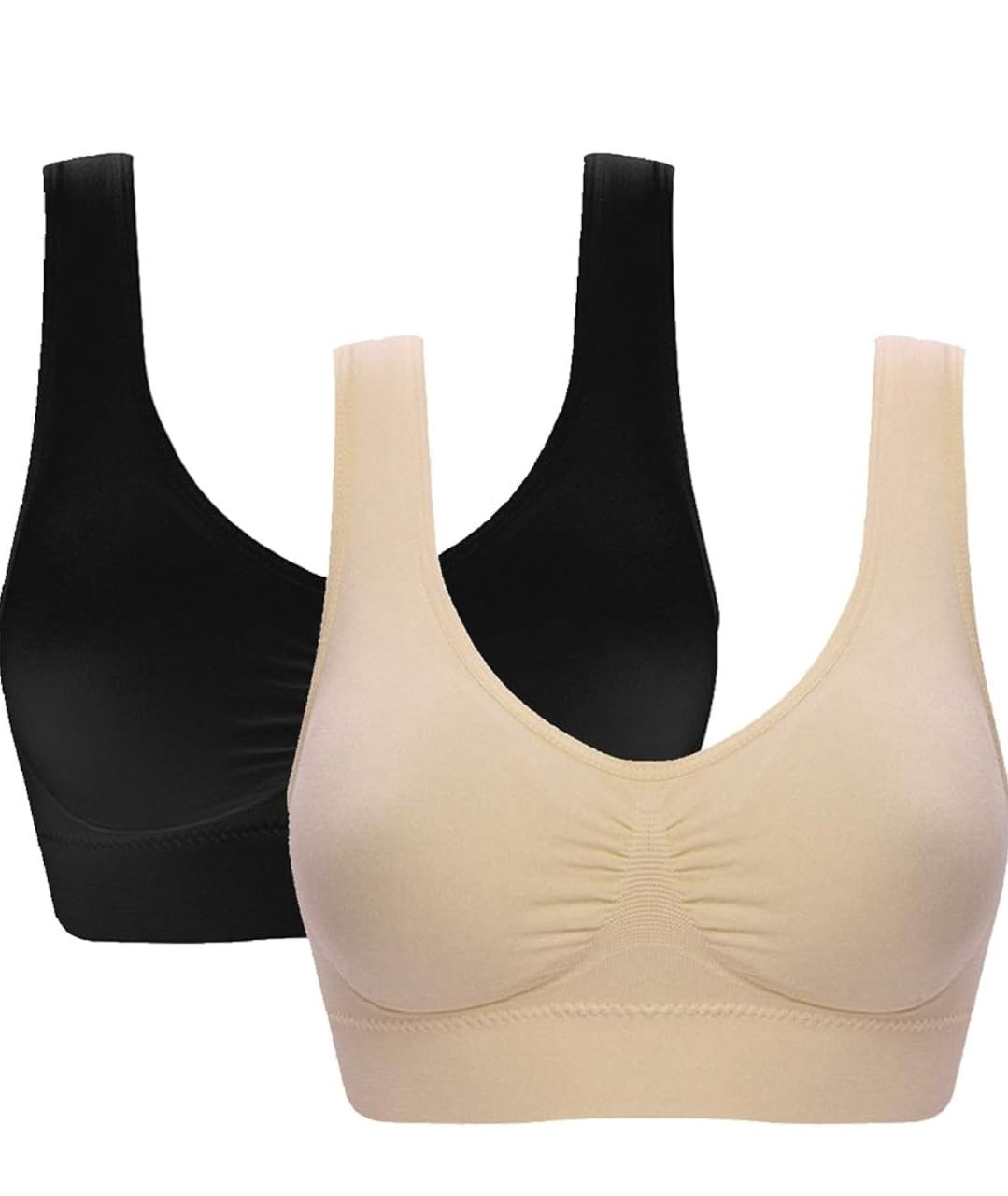 PBE Padded Comfort Bra Women Girls Crop Top Seamless Bralette Sleep Yoga Stretch Vest Wire Free