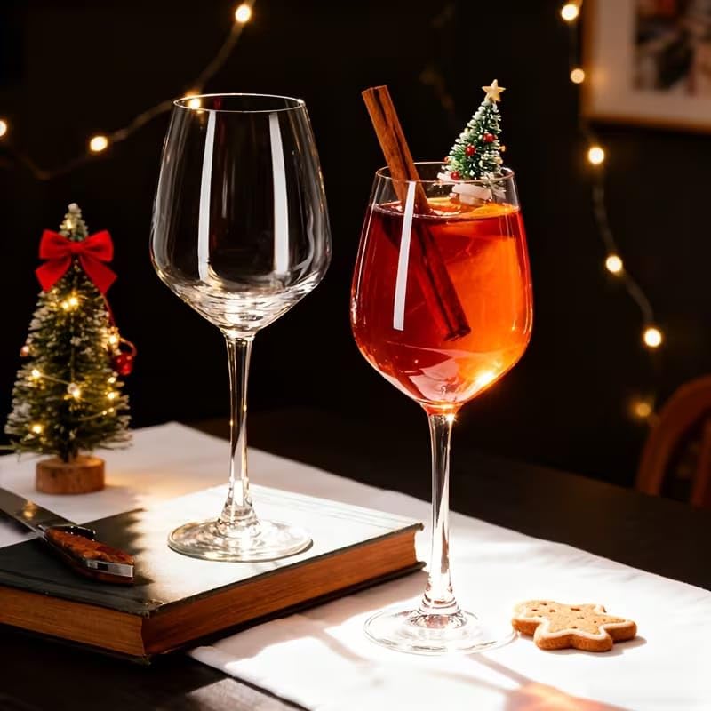 Image of PrimeWorld Elegant Wine Glasses Set of 2-300ml | Tall Stem Crystal Glassware for Red & White Wine, Weddings, Parties & Home Use