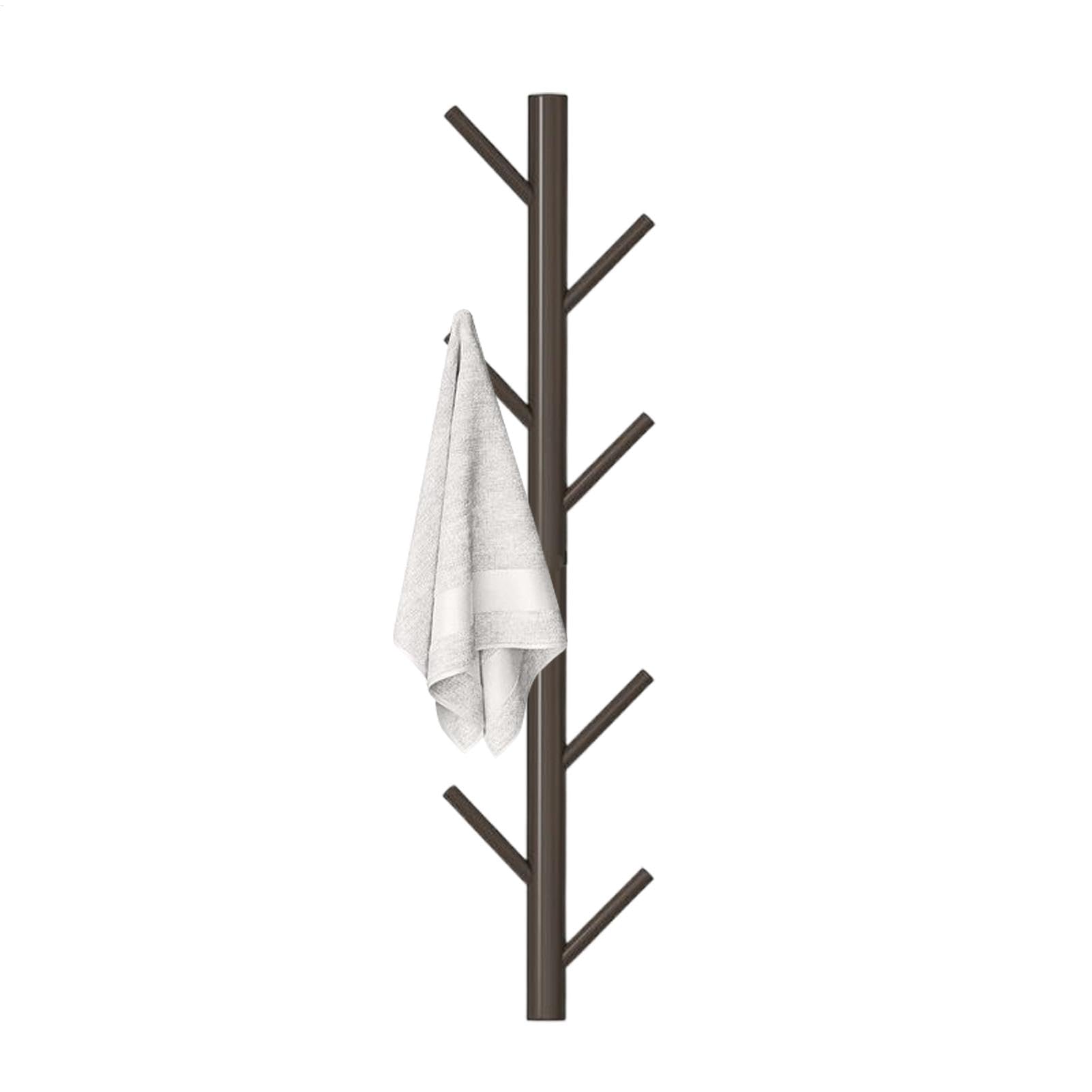 Support mural pour vêtements de nuit et porte-serviettes de bain en métal noir