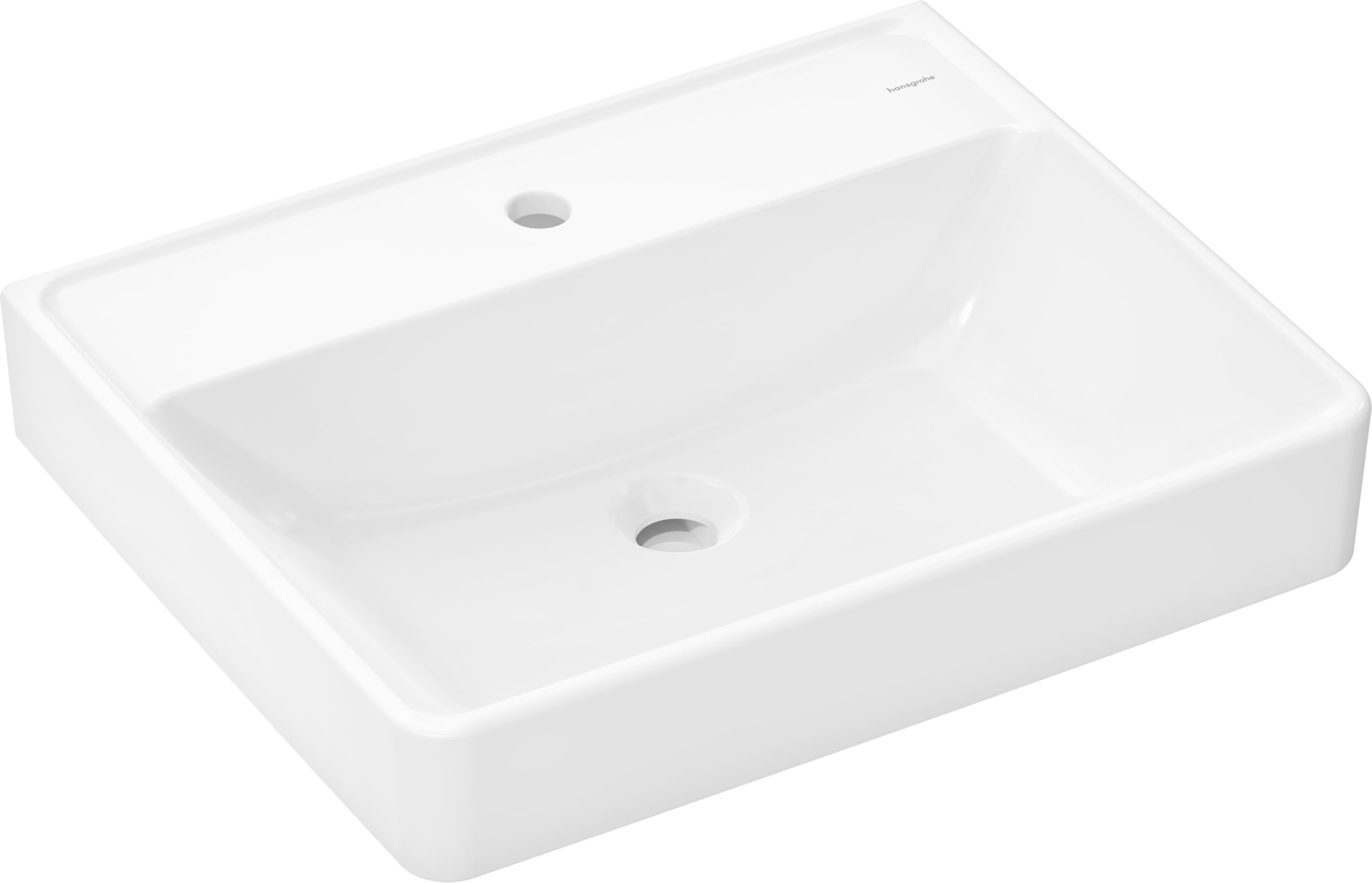 Hansgrohe Xanuia Q Waschtisch, mit Hahnloch, ohne Überlauf, 600x480mm, weiß, 60241450