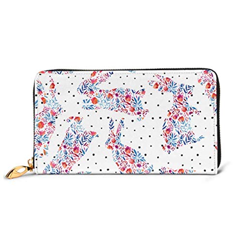 Preisvergleich Produktbild JHGFG Mode Handtasche Reißverschluss Geldbörse Handbemalte Blumen Tier Telefon Kupplung Geldbörse Abendkupplung Blockieren Leder Brieftasche Multi Card Organizer