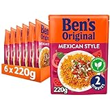 BEN'S ORIGINAL Mexican Style Microwave Rice, Bulk Multipack 6 x 220g pouches