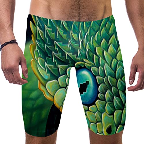 LAIYUHUA 전통 일본 장식 소년 MENS SWIM JAMMERS 훈련 대회 랩 수영복 SQUARE LEG ENDURANCE