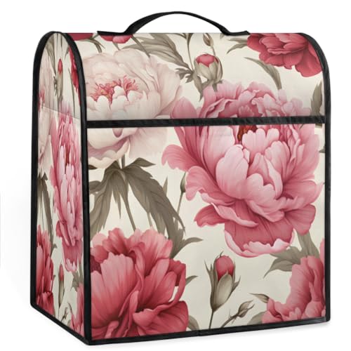 Coffee Maker Cover Floral Flower Vintage Kitchen Appliance Covers Small Appliance Covers Blender Cover Juicer Cover Dust Covers for Kitchen Appliances with Top Handle and Pockets,Washable,B520