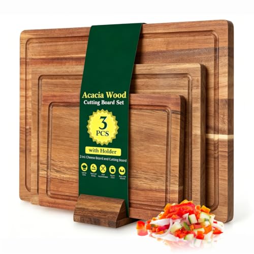 Set de 3 Tablas de Cortar de Madera Acacia Rectangulares miniatura 1