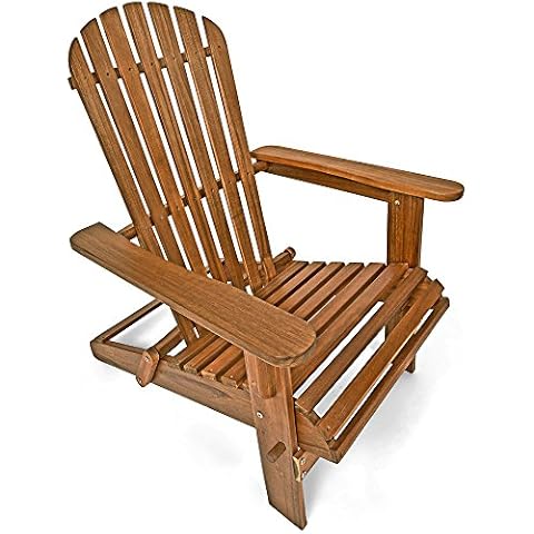 Casaria Chaise Longue Adirondack Acacia Cover