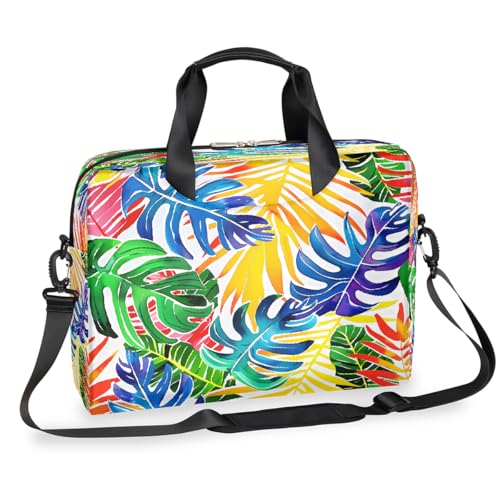 Bolso para portátil 16 pulg hojas tropicales coloridas miniatura 1