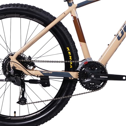 Image of United Miami 4.0 27.5T | Shimano Alivio 27 Speed Drivetrain | SR Suntour XCM Suspension| Shimano MT200 Hydraulic Brakes | Shimano Crank | Kenda Tyres (Creme Brown)