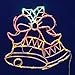 Vickerman Lighted LED Double Bell Christmas Window Silhouette Decoration, 15