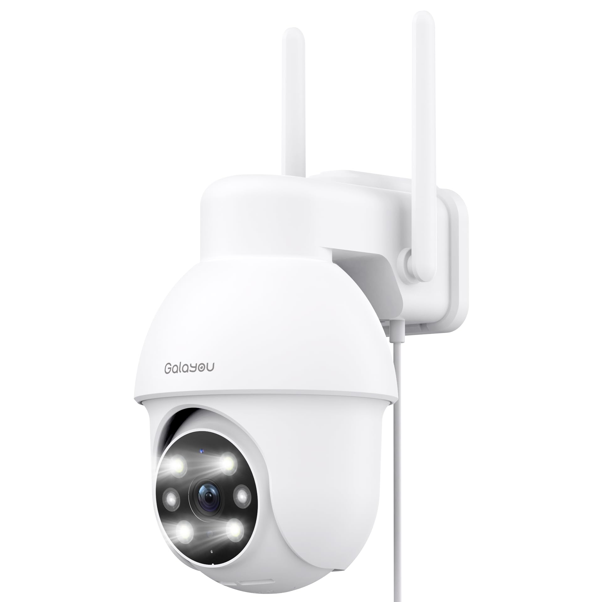 GALAYOU 2K Telecamera Wi-Fi Esterno/Interno, Videocamera Sorveglianza Esterno Wifi, IP Cam 360 Gradi PTZ con Visione Notturna a Colori, Sensore di Movimento, Audio Bidirezionale Y4 (1)