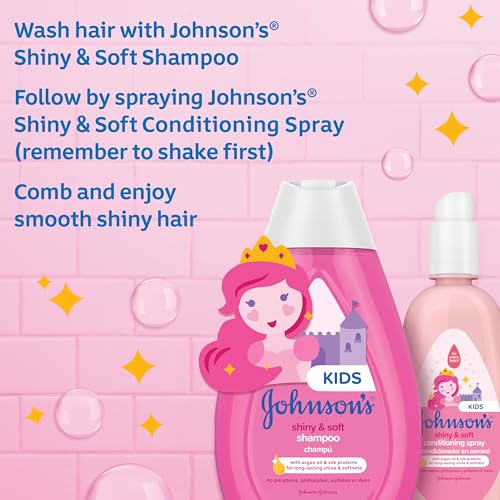 Johnson's Kids Shiny & Soft Hair Conditioning Spray, 10 fl oz