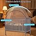 Akiky Large Pop Up Mosquito Net Crib Tent to Keep Baby from Climbing Out Baby Girl Netting Cover Canopy for Naps at Home&Traveling(Gray)