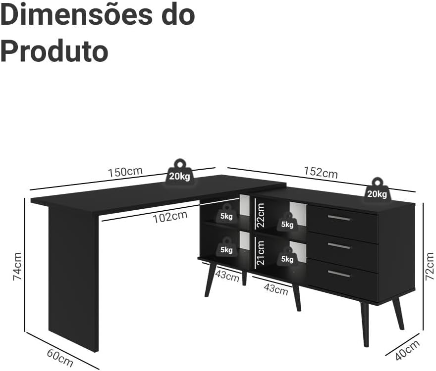 Mesa Gamer Madesa com 3 Gavetas: Review Testado por 30 dias