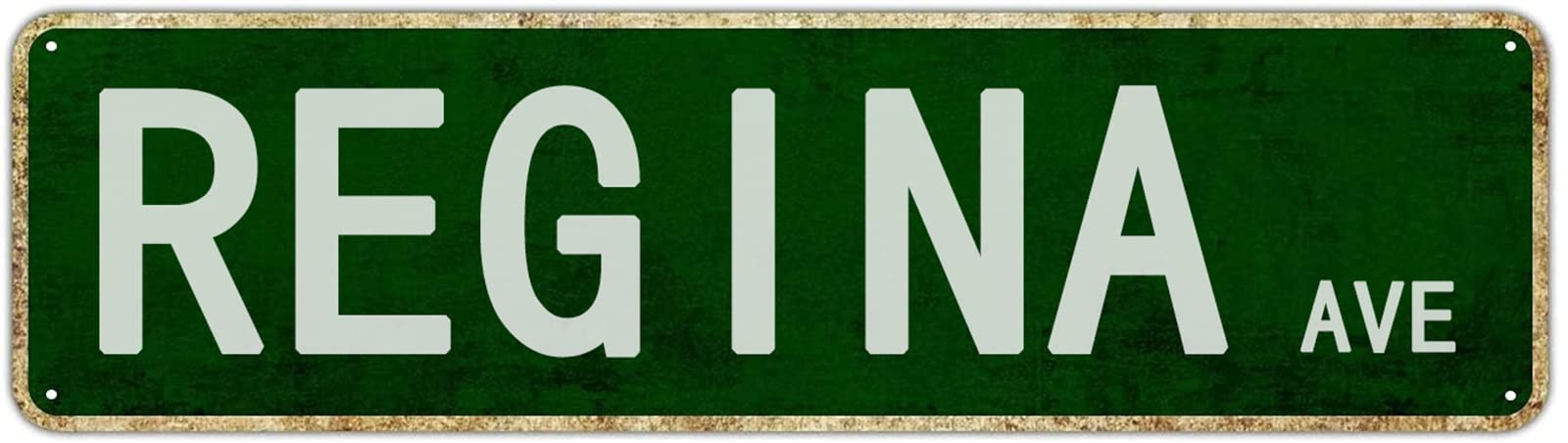 Regina Avenue Retro Tin Signs Aluminum Metal Sign Gift for Home Kitchen Restaurants Garden Wall Barn Door Hanging Decor 4x16 Inch