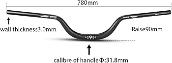 新品】Horizon V2 アロイライザーバー ブルー 12㎜ライズ 新品