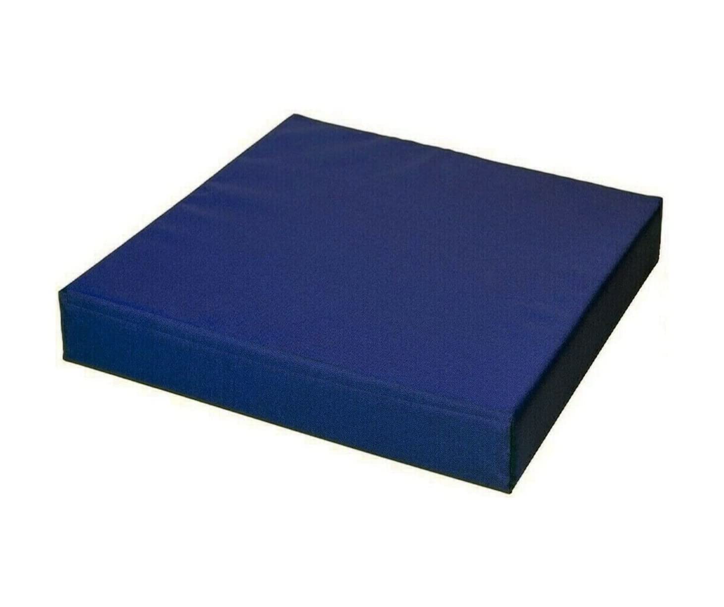 Goldstar Waterproof Seat Pad 4cm Thick Rattan Garden Furniture Outdoor Indoor Foam Filled Cushion Removable Zip Cover (45 x 45cm/18" x 18", Navy Blue)