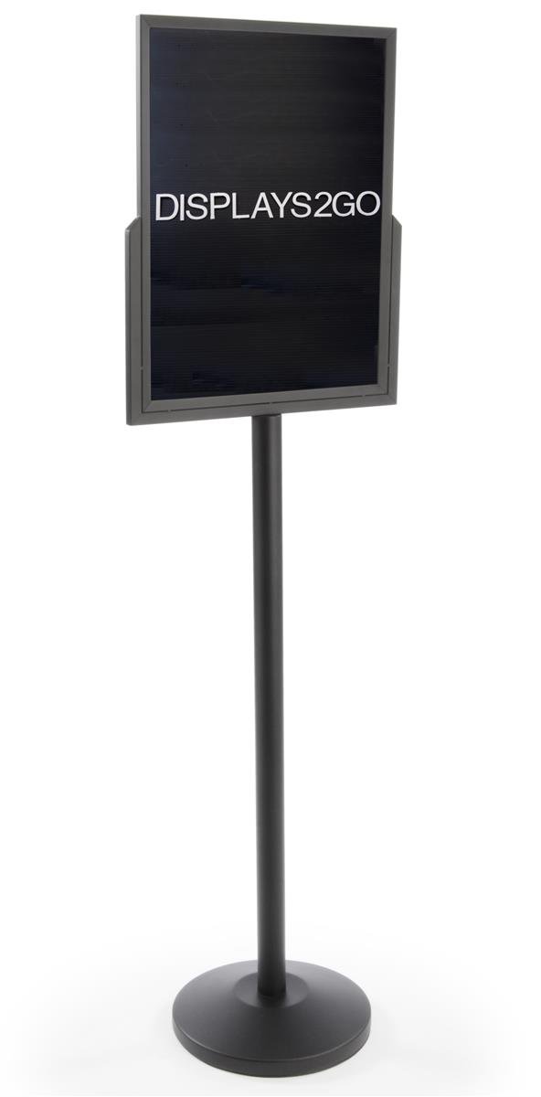 Displays2go Kit de letras blancas para carteles ranurados, caracteres de 5 cm, Helvetica (LS20)