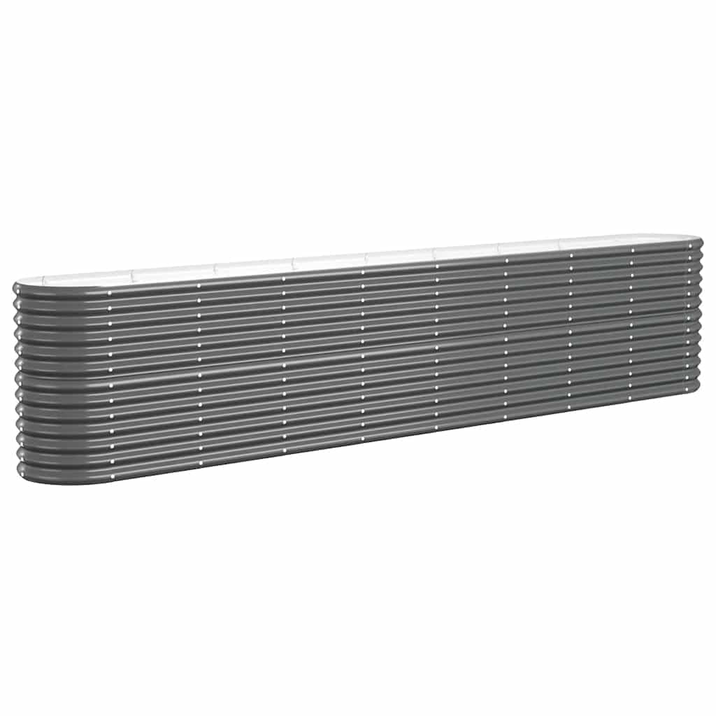 VidaXL Raised Garden Bed - Anthracite Grey - Powder-coated Steel - 332x40x68 cm - Extra Large