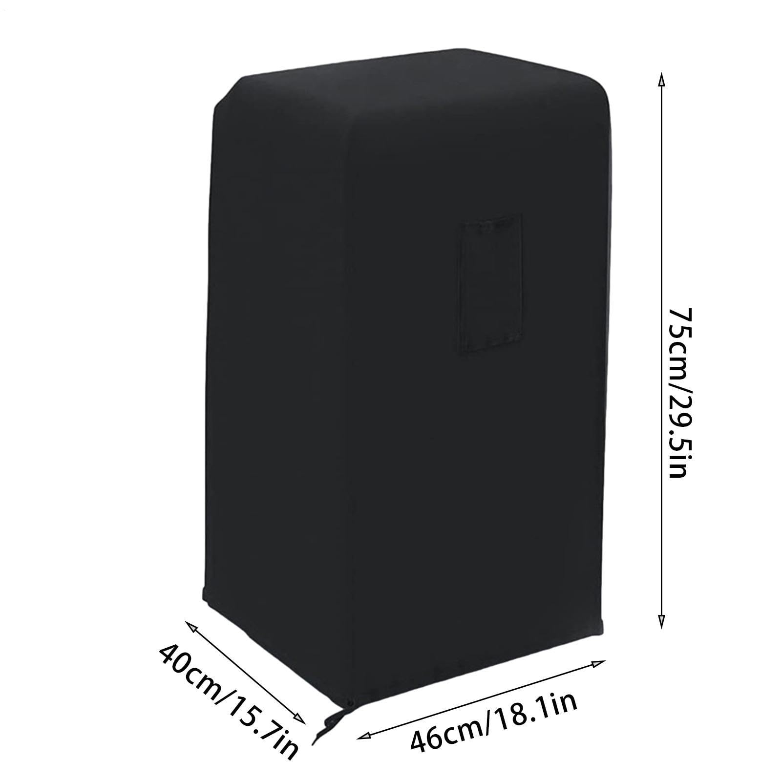 Housse de protection pour climatiseur extérieur, étanche à la poussière avec corde télescopique, housse de protection pour climatiseurs mobiles à l'intérieur, 40 x 46 x 75 cm, Noir , Voir