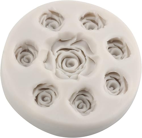 Miniatura 9 de MINFEIDMS Moldes de silicona con diseño de rosas de crisantemo, margaritas y flor, para decoración de pasteles, decoración de cupcakes, pasta de