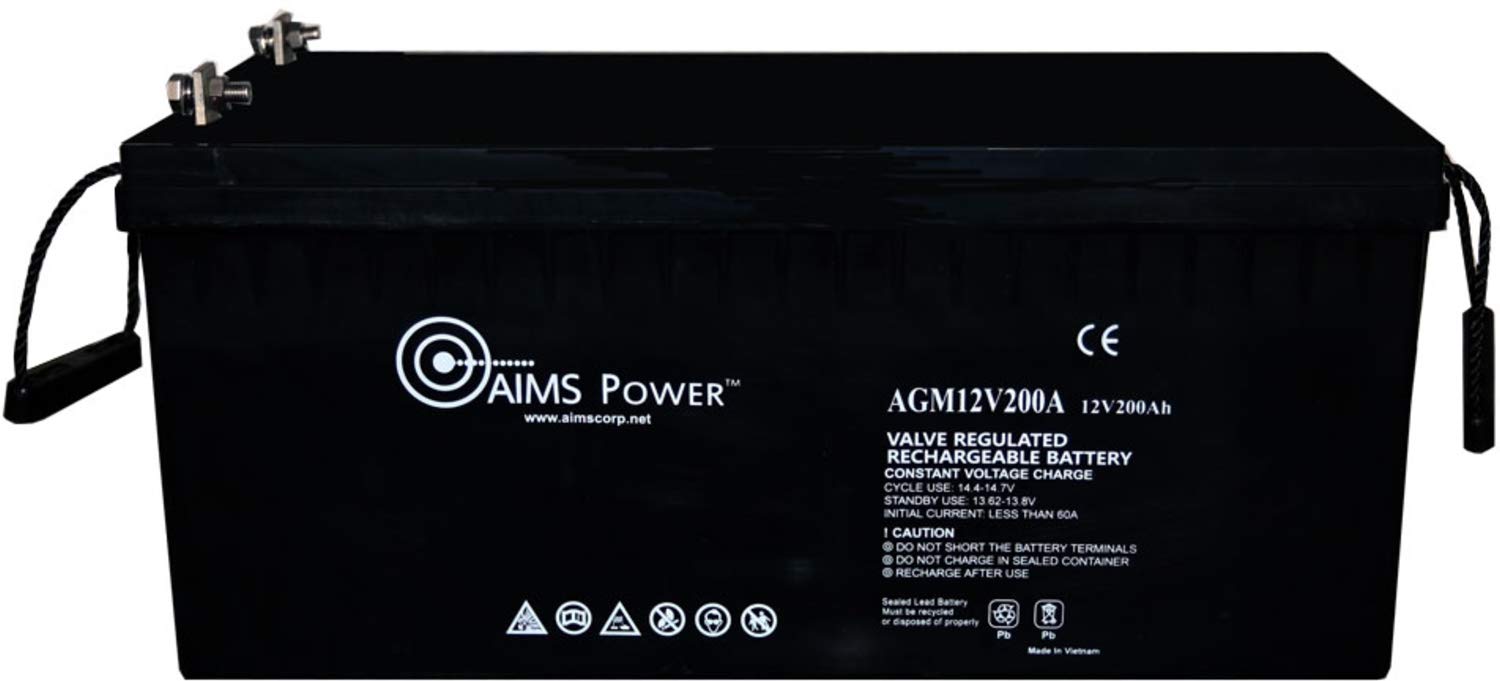 Buy S Power AGM12V200A Heavy Duty AGM 12V 200Ah Deep Cycle Battery, in
