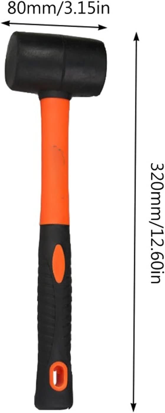 INLIMA Hammer Portable Rubber Hammer Durable Rubber Mallet Hammer Eco-friendly Rubber Hammer Head for Flooring Woodworking Tent Stakes
