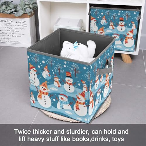 Cubes de rangement pliables bonhomme de neige armoire linge - 4
