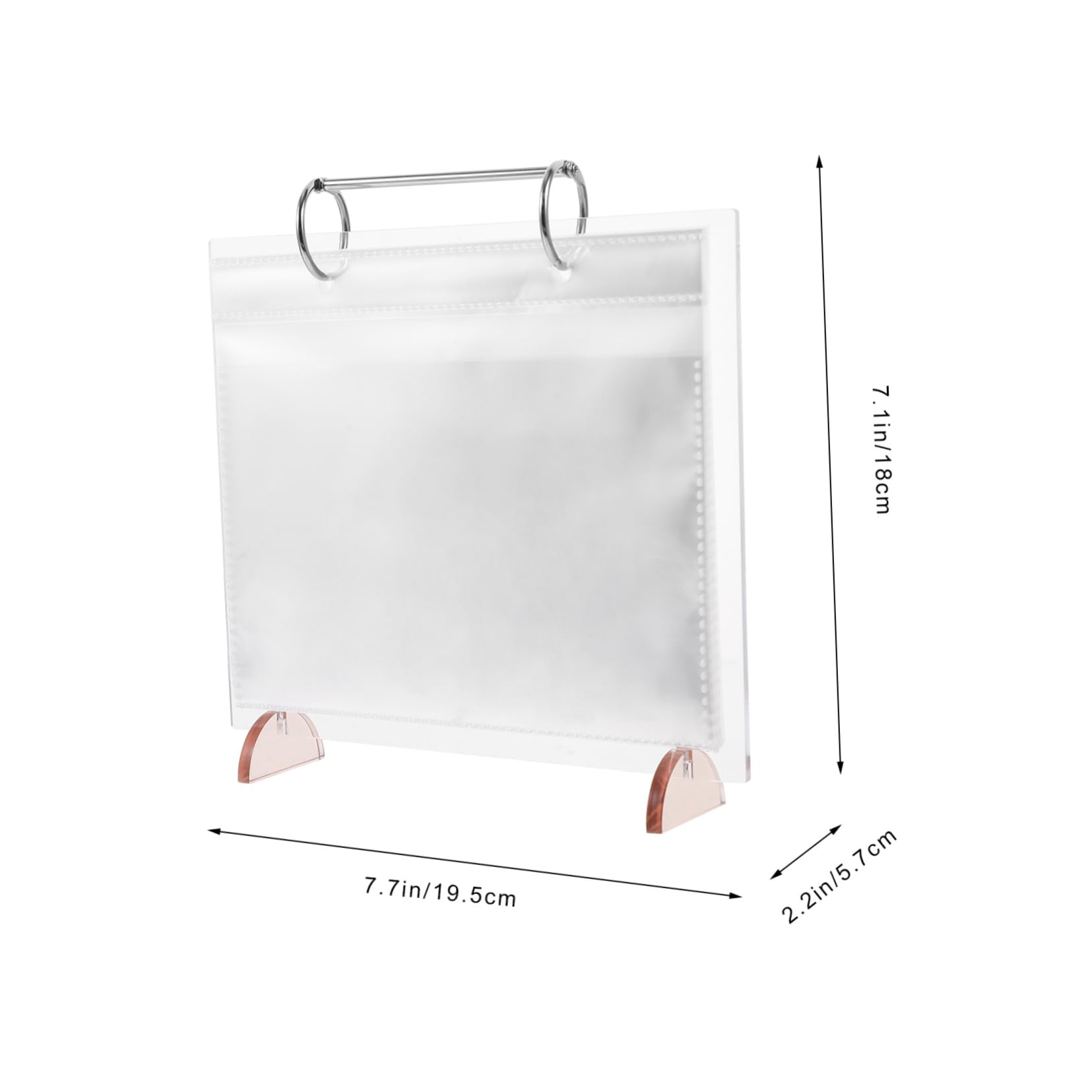 ABOOFAN Stable Base Photo Album Stand Display Rack for Photos Menus and Cards Multi Functional Tabletop Organizer with Transparent Pages for Chic Desktop Decor