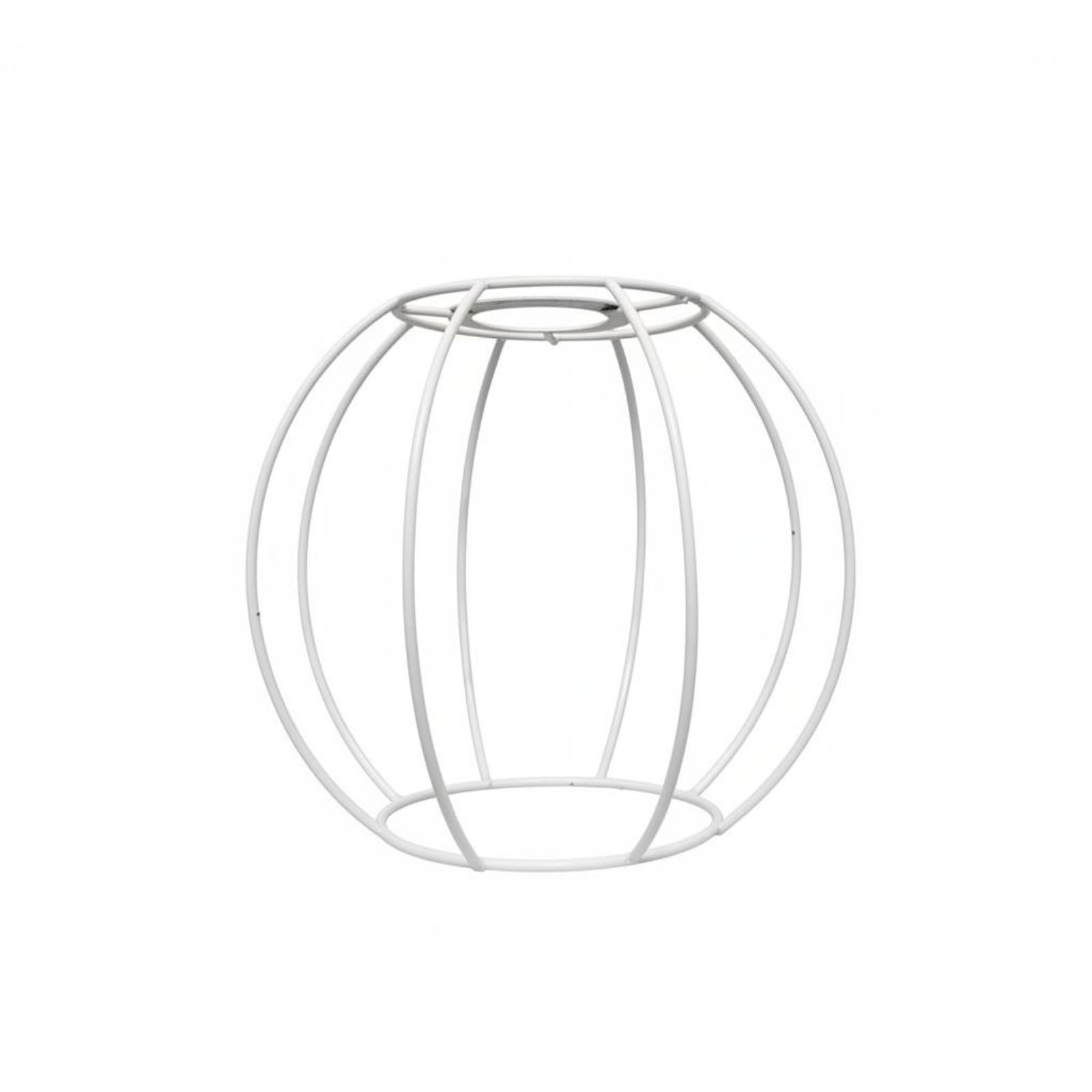 Retro Design DIY Lampshade Frame Handmade Craft Hanging Light Shade Frame Vintage Inspired Metal Lampshade Versatile for Crafters, S Lantern Frame-image-8