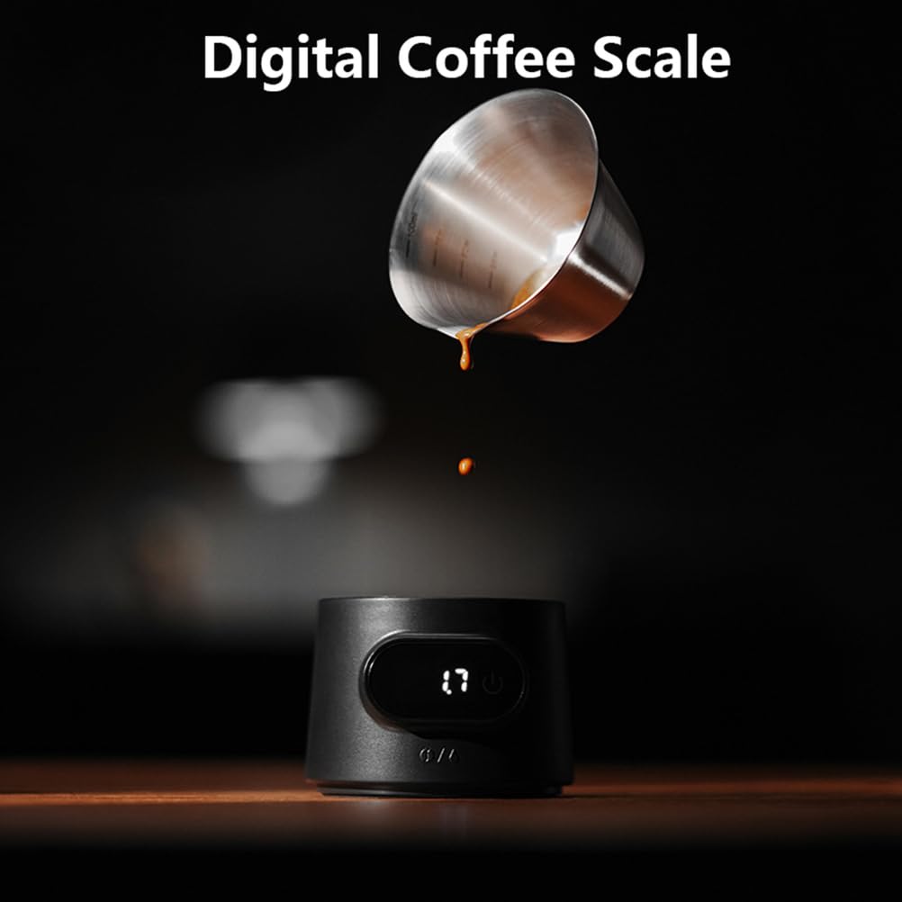 Balanza Electrónica Cocina Alta Precisión, Taza Dosificadora Digital para Espresso con Botón Táctil, Rango Medición De 0,2 A 500 G Y Gran Capacidad De 100 Ml, Precisión 0,1 G para Espresso.