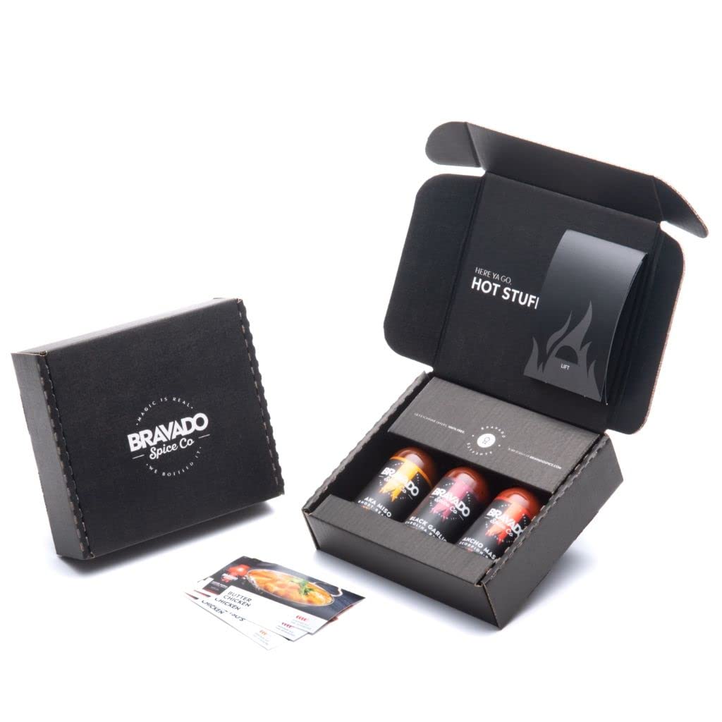 Carolina Reaper Bundle By Bravado Spice FEATURED ON HOT ONES Gluten Free, Vegan, Low Carb, Paleo Hot Sauce All Natural 5 oz Hot Sauce Bottle Award Winning Gourmet Hot Sauce…