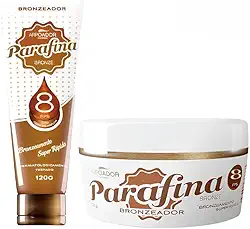 Kit Parafina Bronze Fps 8 Arpoador+bronzeador Cera de Abelha