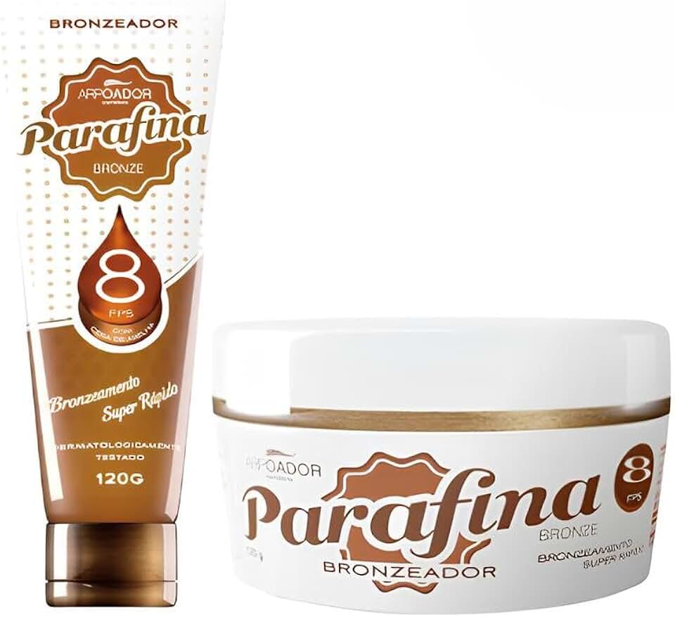Kit Parafina Bronze Fps 8 Arpoador+bronzeador Cera de Abelha