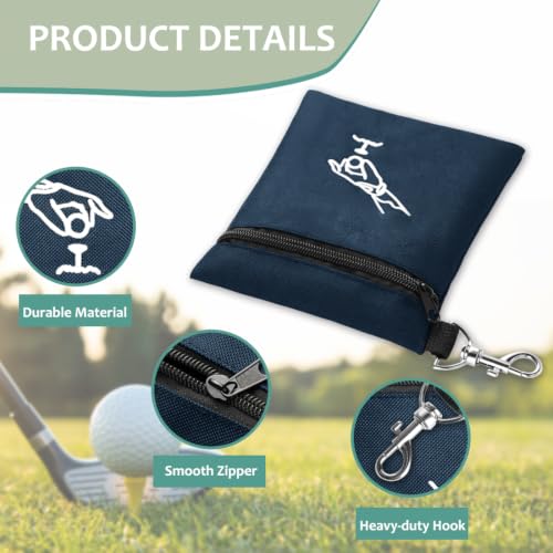 TOGETRUE Golf Tee Pouch, Golf Bag Holder with Clip, Golf Bag Accessories - image 3