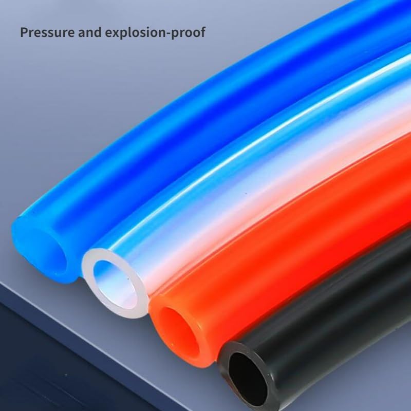 flexiable rubber Polyurethane Quick Coupling Hoses High Pressure Pneumatic Air Hose for Compressor Tube 4mm 6mm 8mm 10mm 12mm 14mm drain elastic (Size : 10 meter, Color : OD 4xID 2.5mm)